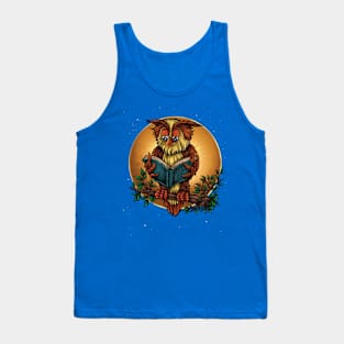 Old, Wise Owl In The Moonlight Tank Top